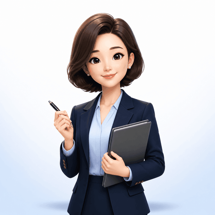 회계 전문가를 표현한 가상 캐릭터 일러스트